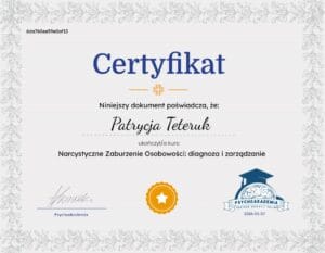 dyplom narcystyczne zachowania